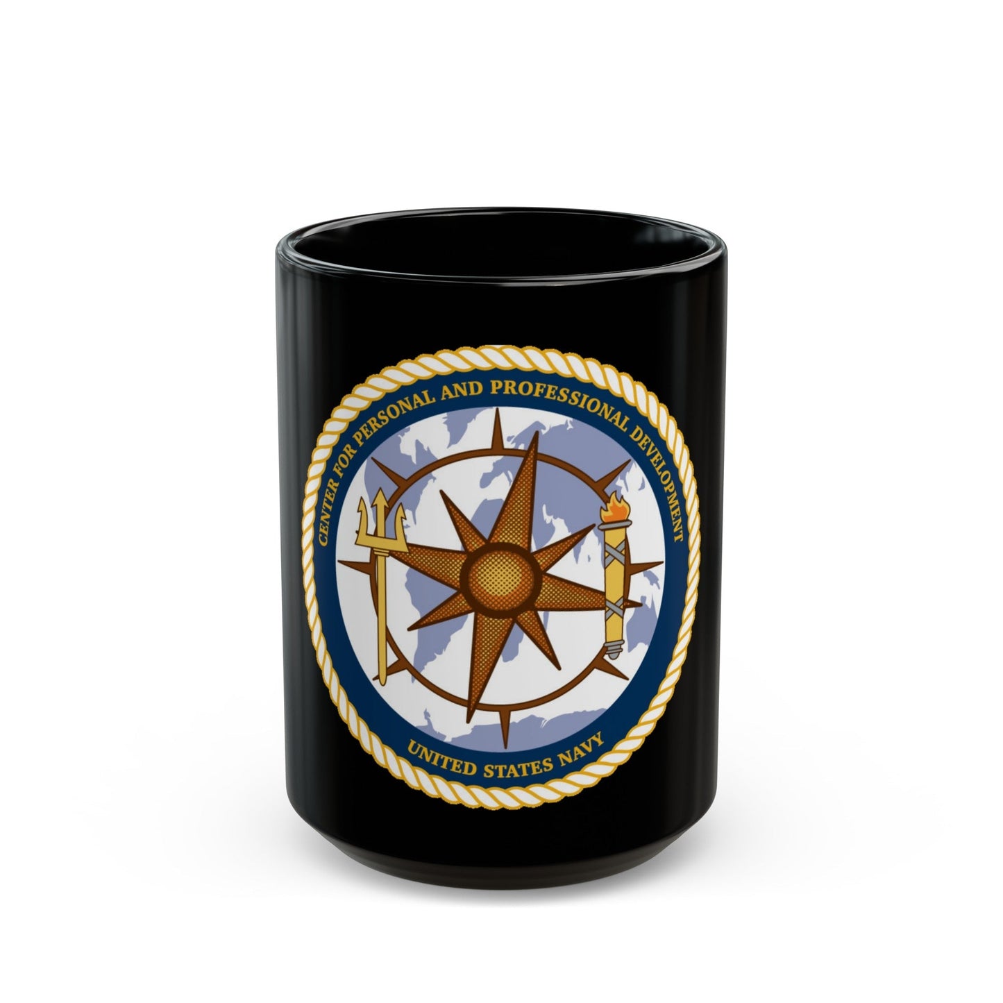 CPPD Center for Personal & Prof Development (U.S. Navy) Black Coffee Mug-15oz-The Sticker Space