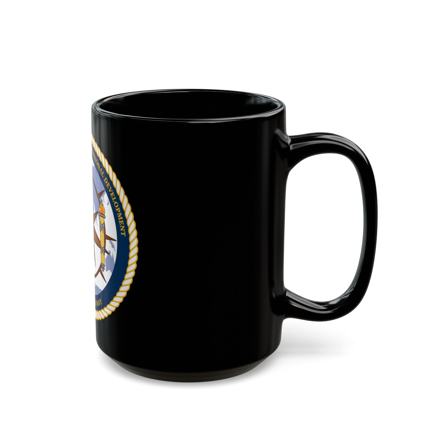 CPPD Center for Personal & Prof Development (U.S. Navy) Black Coffee Mug-The Sticker Space