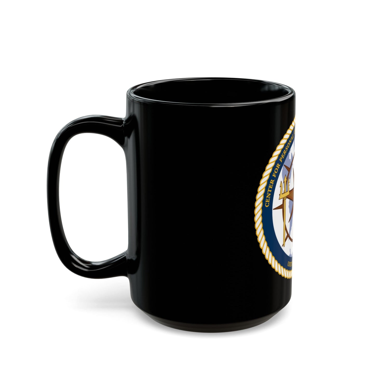 CPPD Center for Personal & Prof Development (U.S. Navy) Black Coffee Mug-The Sticker Space