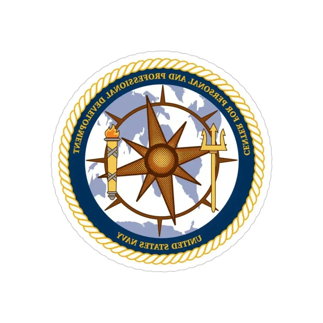 CPPD Center for Personal & Prof Development (U.S. Navy) REVERSE PRINT Transparent Die-Cut STICKER 6 Inch Die-Cut Transparent - The Sticker Space