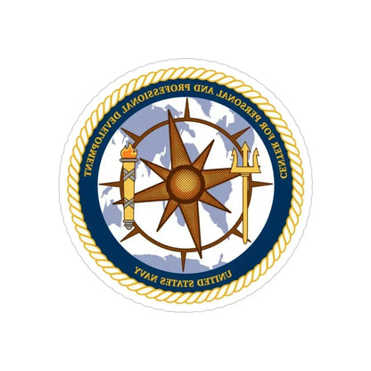 CPPD Center for Personal & Prof Development (U.S. Navy) REVERSE PRINT Transparent Die-Cut STICKER - The Sticker Space