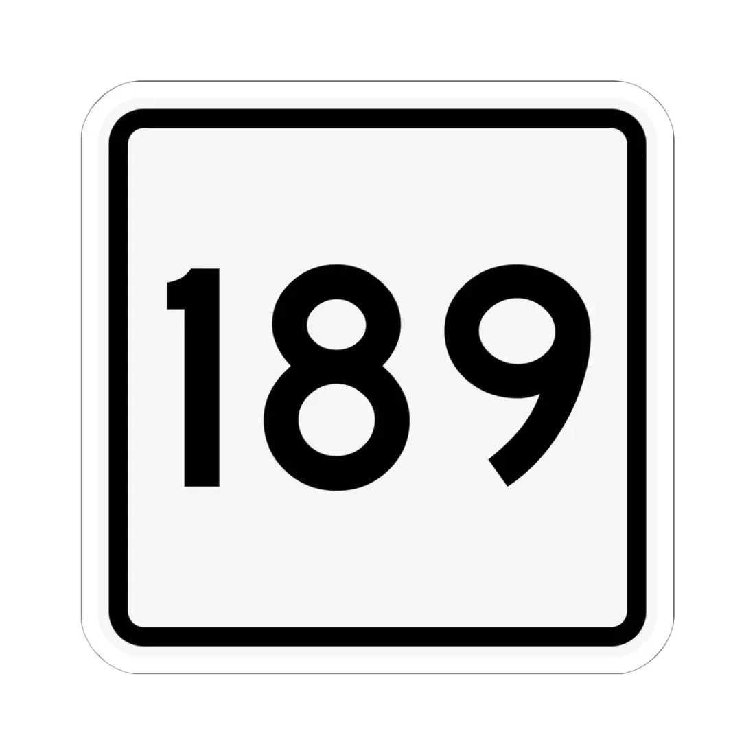 CR 189 jct OH (Ohio) (Road Sign) STICKER Vinyl Kiss-Cut Decal 6 Inch White - The Sticker Space
