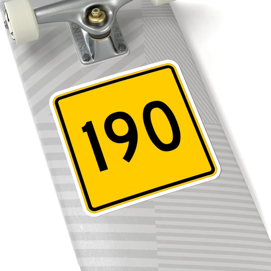 CR 190 jct yellow (Ohio) (Road Sign) STICKER Vinyl Kiss-Cut Decal - The Sticker Space