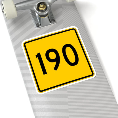 CR 190 jct yellow (Ohio) (Road Sign) STICKER Vinyl Kiss-Cut Decal - The Sticker Space