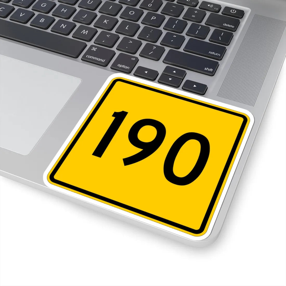 CR 190 jct yellow (Ohio) (Road Sign) STICKER Vinyl Kiss-Cut Decal - The Sticker Space