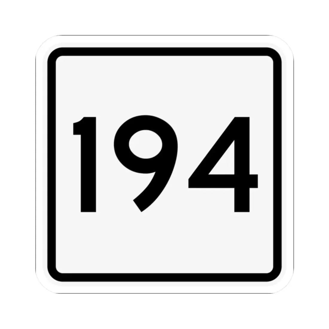 CR 194 jct OH (Ohio) (Road Sign) STICKER Vinyl Kiss-Cut Decal 2 Inch White - The Sticker Space