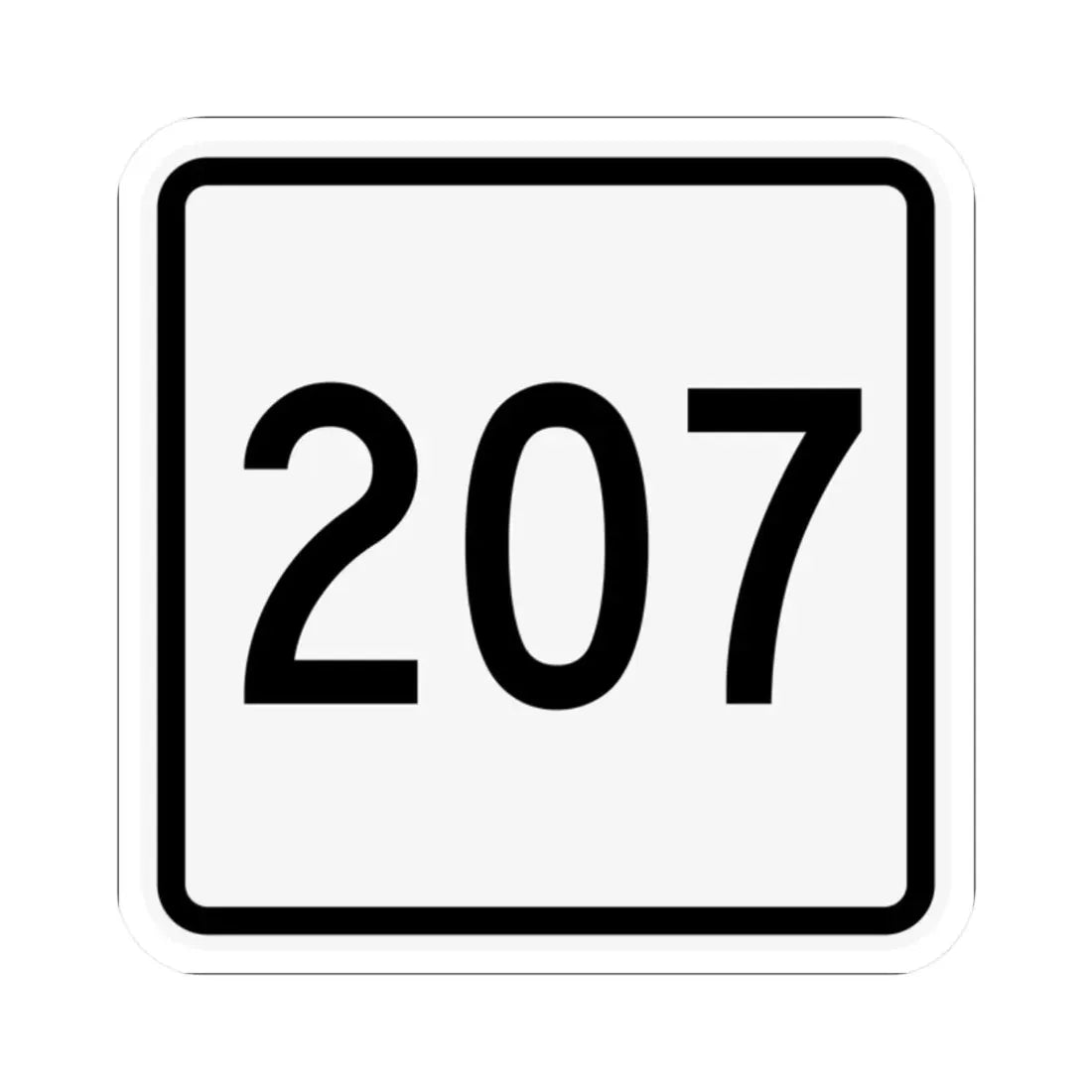 CR 207 jct OH (Ohio) (Road Sign) STICKER Vinyl Kiss-Cut Decal 2 Inch White - The Sticker Space