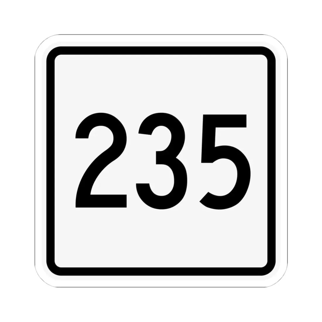 CR 235 jct OH (Ohio) (Road Sign) STICKER Vinyl Kiss-Cut Decal 4 Inch White - The Sticker Space