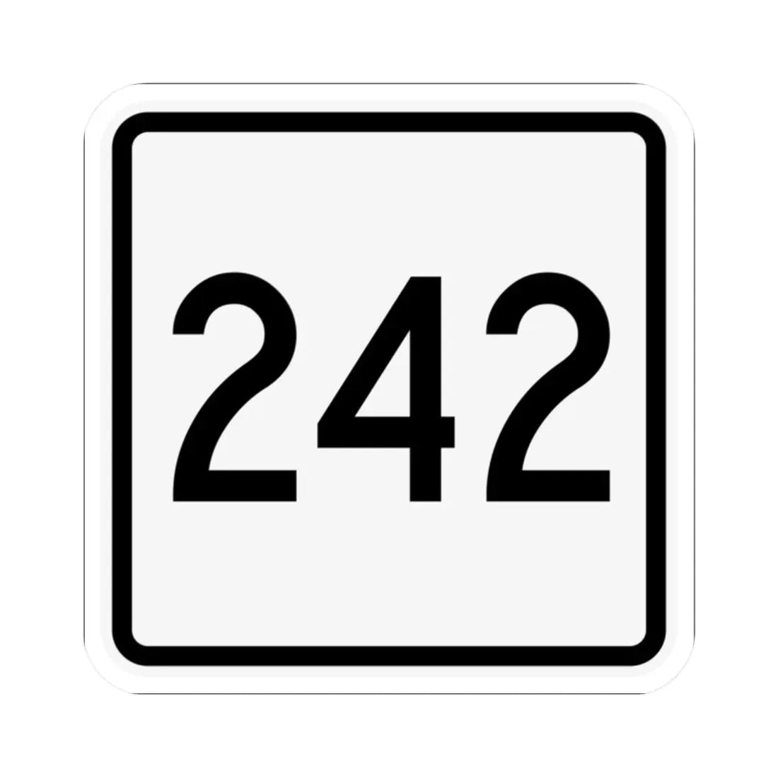 CR 242 jct OH (Ohio) (Road Sign) STICKER Vinyl Kiss-Cut Decal 2 Inch White - The Sticker Space
