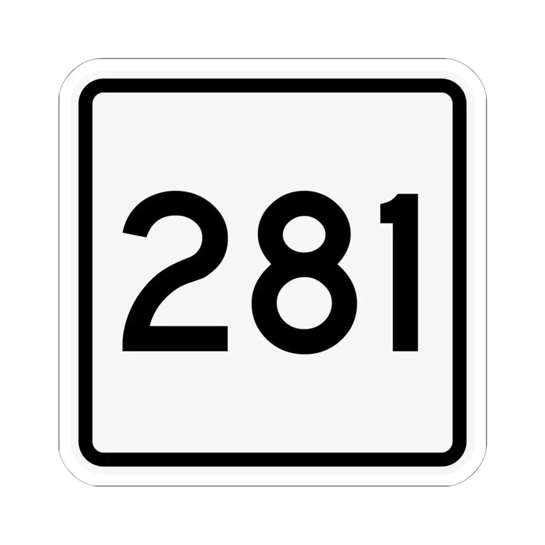 CR 281 jct OH (Ohio) (Road Sign) STICKER Vinyl Kiss-Cut Decal 6 Inch White - The Sticker Space