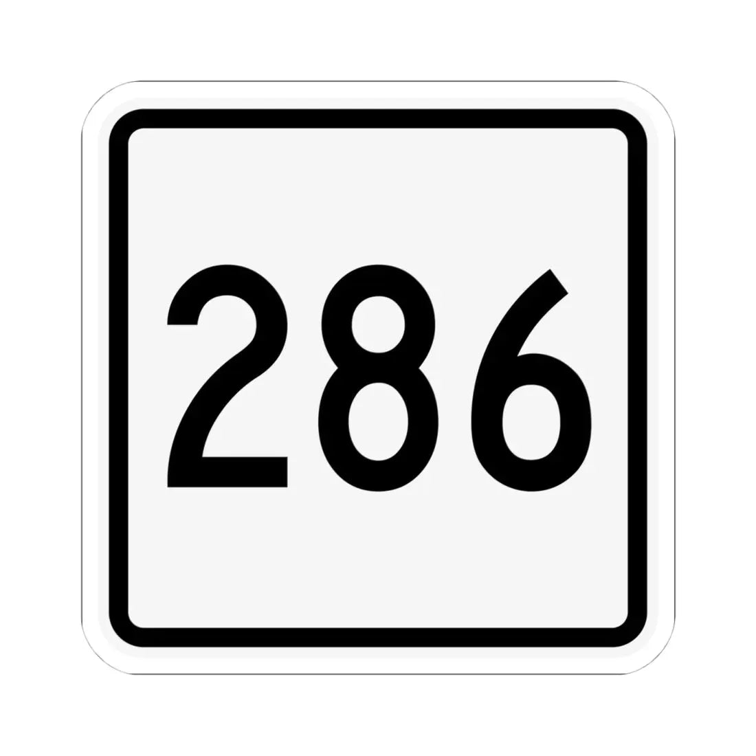 CR 286 jct OH (Ohio) (Road Sign) STICKER Vinyl Kiss-Cut Decal 4 Inch White - The Sticker Space