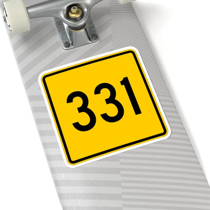 CR 331 jct yellow (Ohio) (Road Sign) STICKER Vinyl Kiss-Cut Decal - The Sticker Space