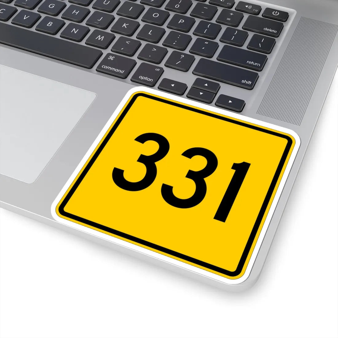 CR 331 jct yellow (Ohio) (Road Sign) STICKER Vinyl Kiss-Cut Decal - The Sticker Space