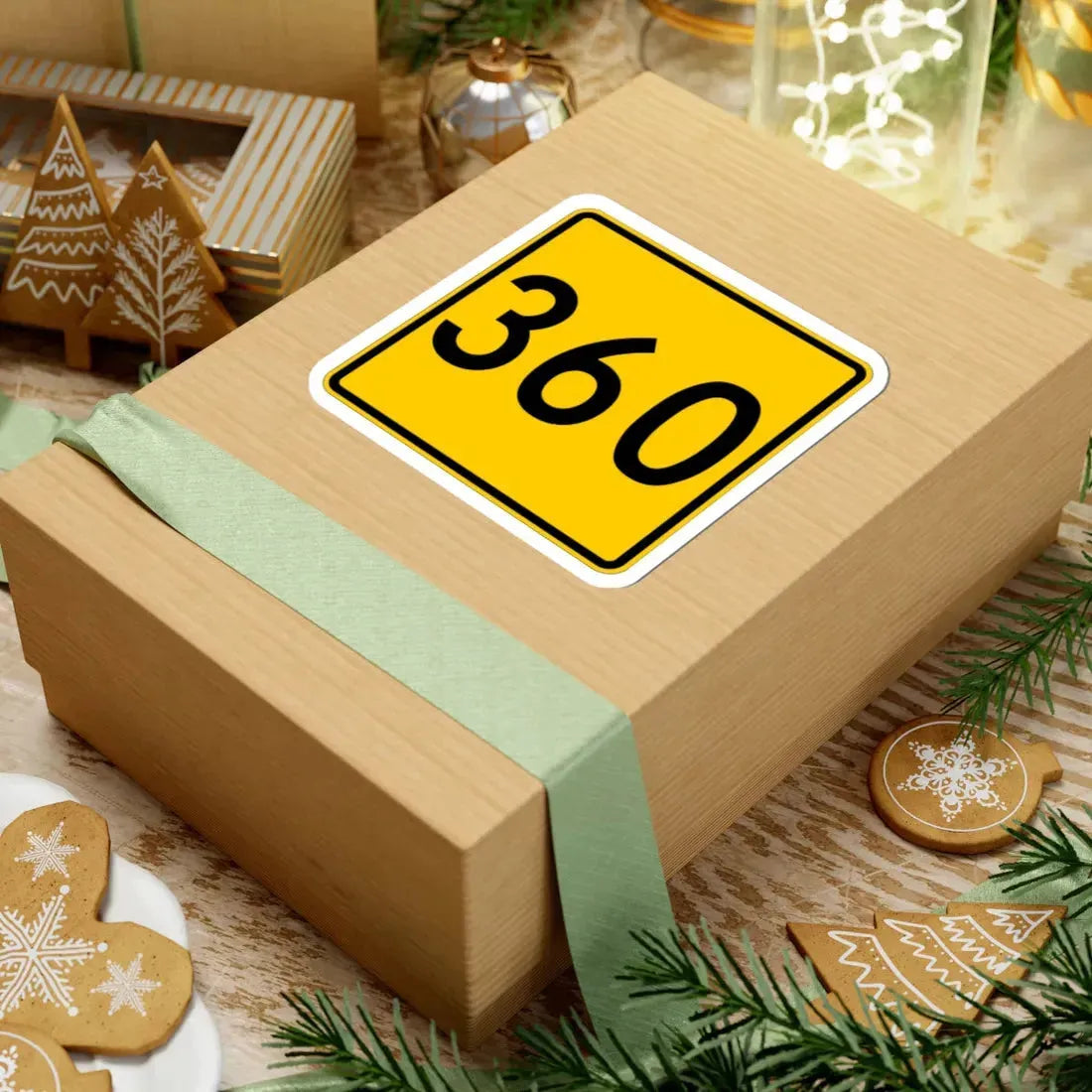 CR 360 jct yellow (Ohio) (Road Sign) STICKER Vinyl Kiss-Cut Decal - The Sticker Space