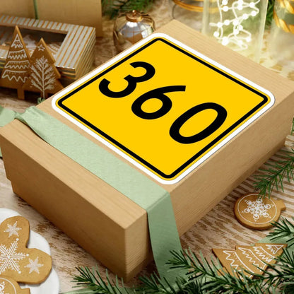 CR 360 jct yellow (Ohio) (Road Sign) STICKER Vinyl Kiss-Cut Decal - The Sticker Space