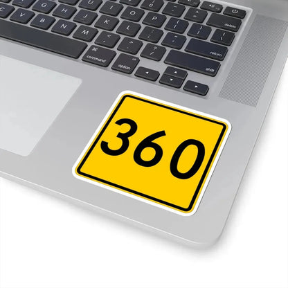 CR 360 jct yellow (Ohio) (Road Sign) STICKER Vinyl Kiss-Cut Decal - The Sticker Space