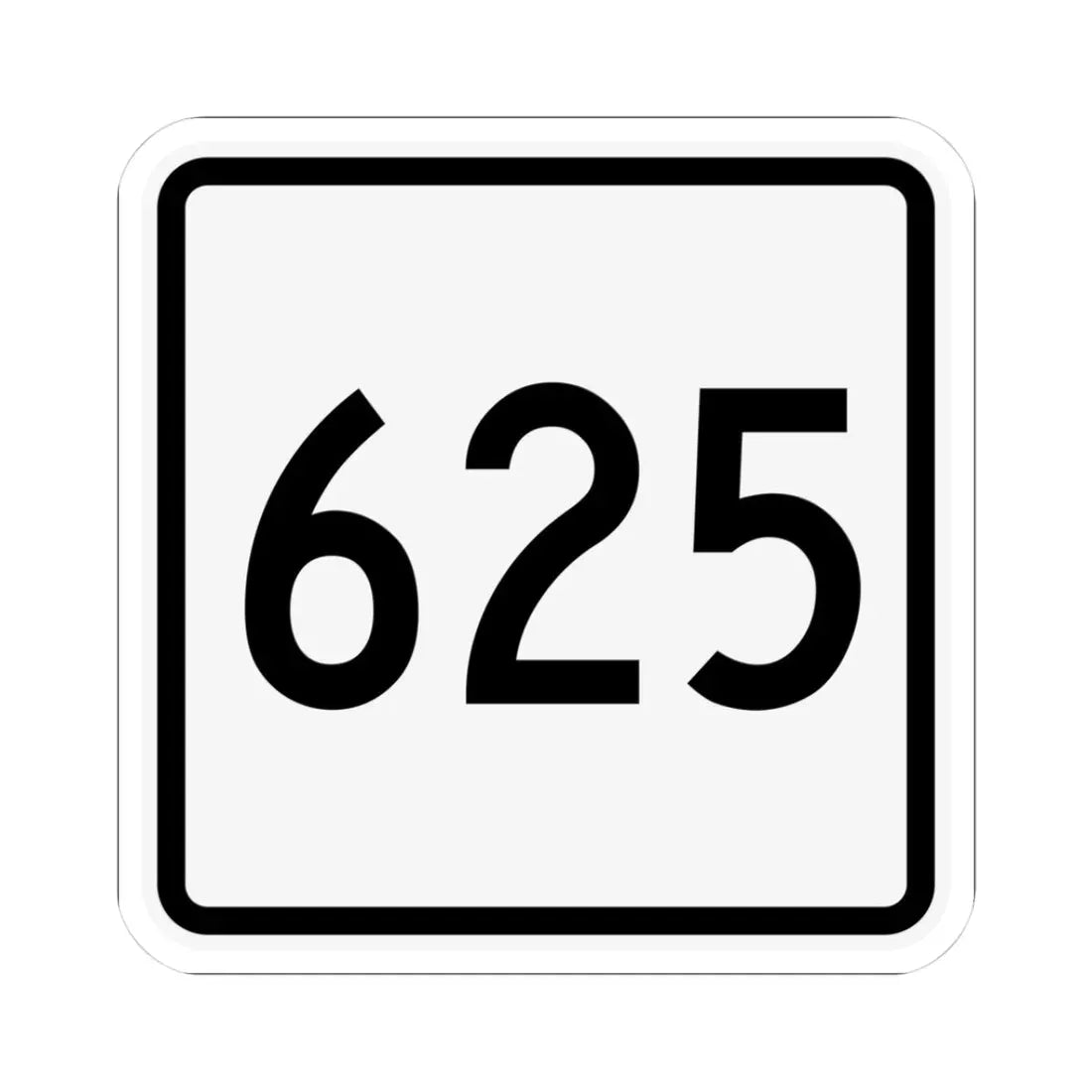 CR 625 jct OH (Ohio) (Road Sign) STICKER Vinyl Kiss-Cut Decal 3 Inch White - The Sticker Space