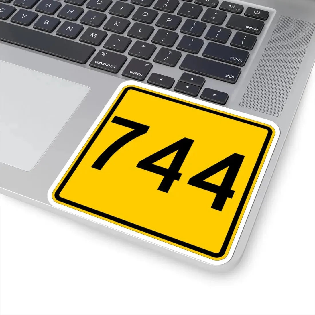 CR 744 jct yellow (Ohio) (Road Sign) STICKER Vinyl Kiss-Cut Decal - The Sticker Space