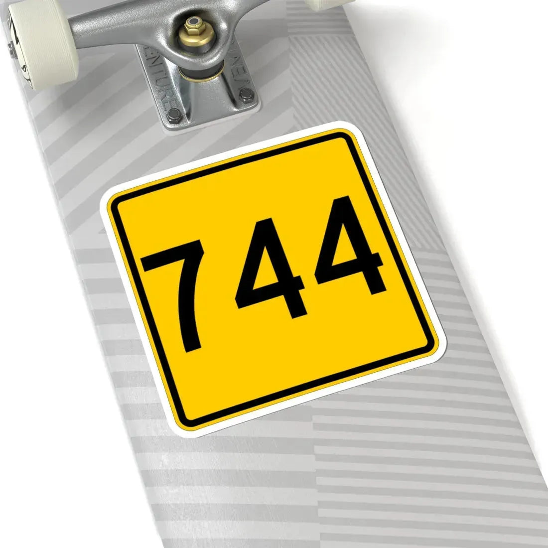 CR 744 jct yellow (Ohio) (Road Sign) STICKER Vinyl Kiss-Cut Decal - The Sticker Space