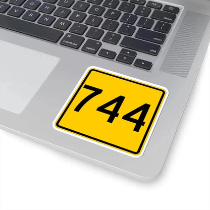 CR 744 jct yellow (Ohio) (Road Sign) STICKER Vinyl Kiss-Cut Decal - The Sticker Space
