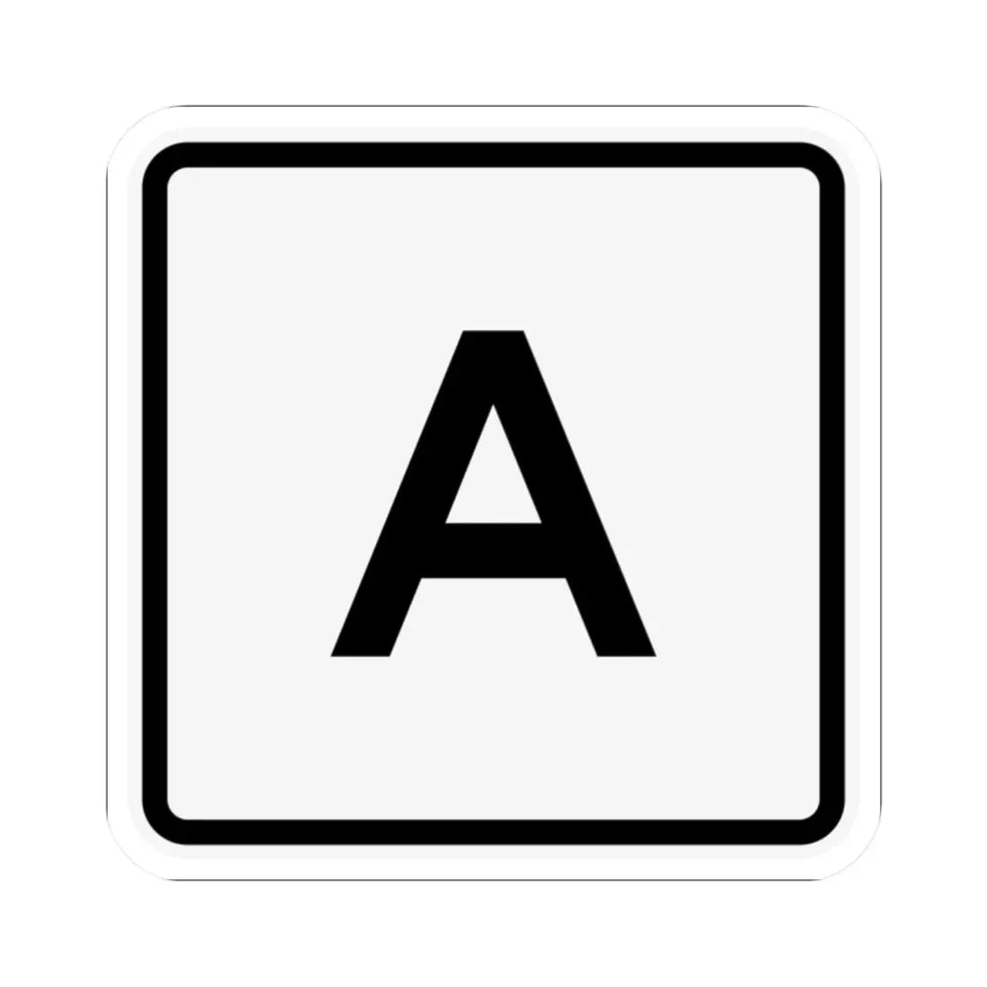 CR A jct OH (Ohio) (Road Sign) STICKER Vinyl Kiss-Cut Decal 2 Inch White - The Sticker Space