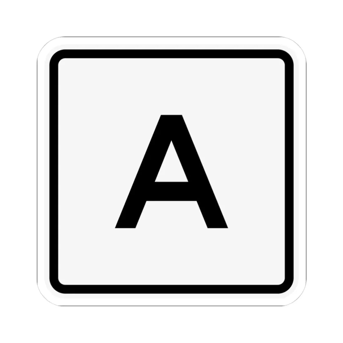 CR A jct OH (Ohio) (Road Sign) STICKER Vinyl Kiss-Cut Decal 3 Inch White - The Sticker Space