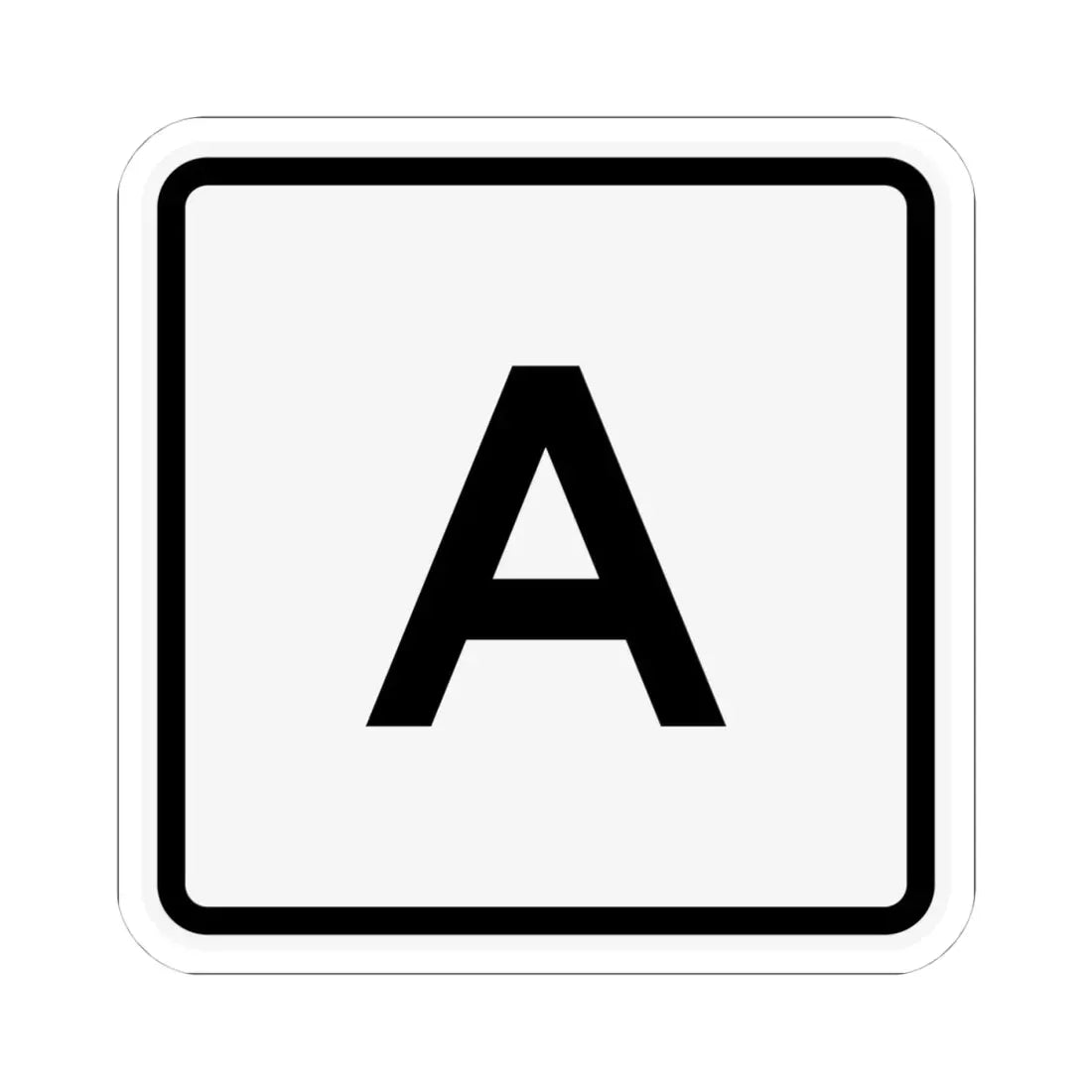 CR A jct OH (Ohio) (Road Sign) STICKER Vinyl Kiss-Cut Decal 4 Inch White - The Sticker Space