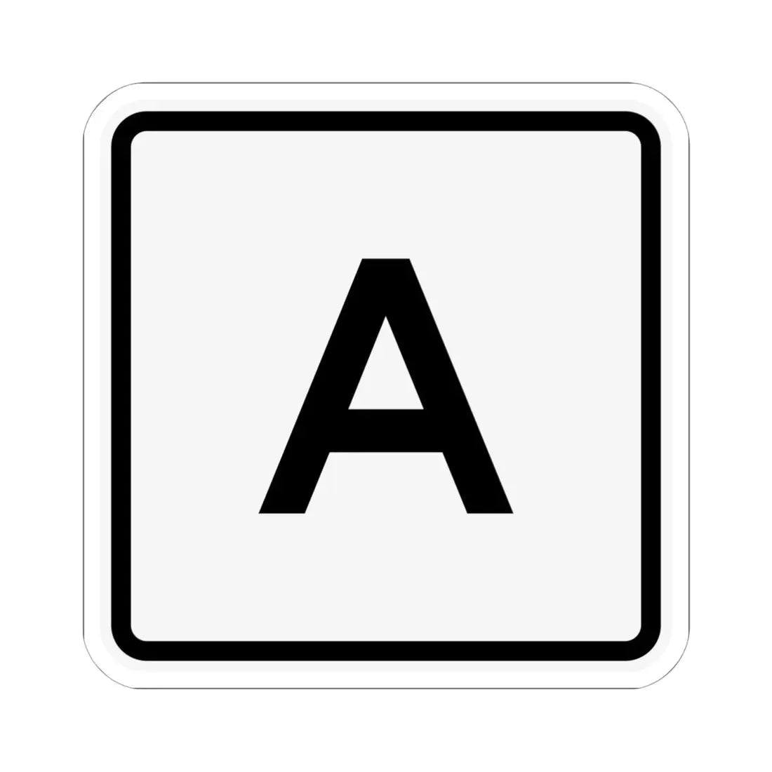 CR A jct OH (Ohio) (Road Sign) STICKER Vinyl Kiss-Cut Decal 6 Inch White - The Sticker Space