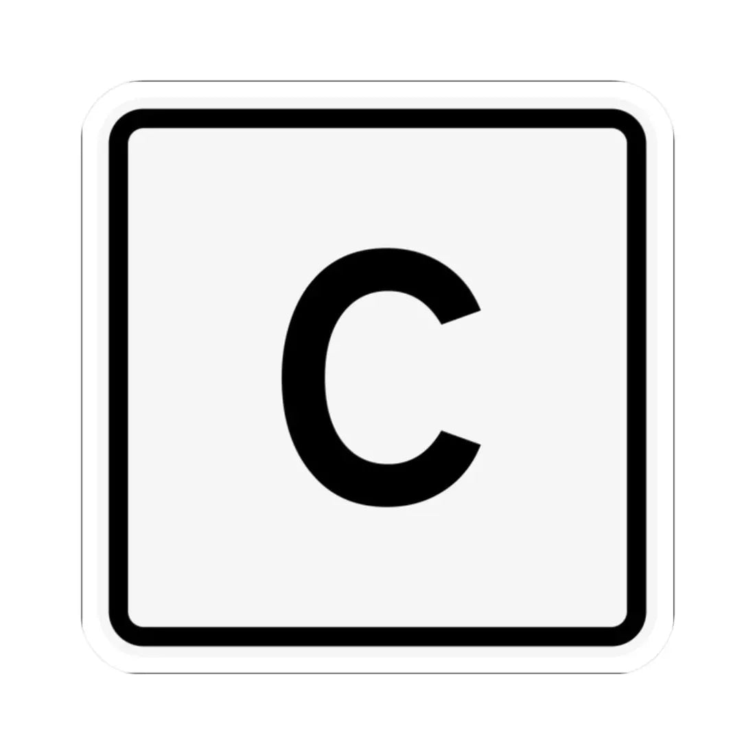 CR C jct OH (Ohio) (Road Sign) STICKER Vinyl Kiss-Cut Decal 2 Inch White - The Sticker Space