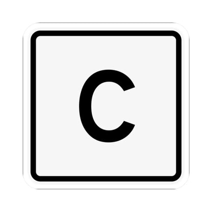 CR C jct OH (Ohio) (Road Sign) STICKER Vinyl Kiss-Cut Decal 2 Inch White - The Sticker Space