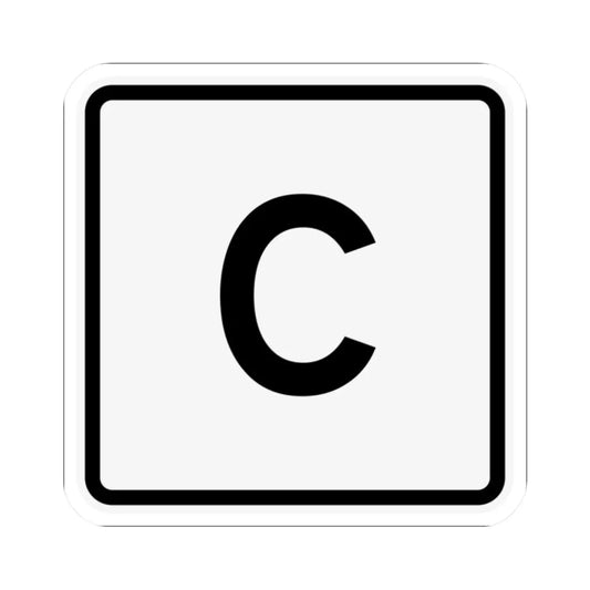 CR C jct OH (Ohio) (Road Sign) STICKER Vinyl Kiss-Cut Decal 2 Inch White - The Sticker Space