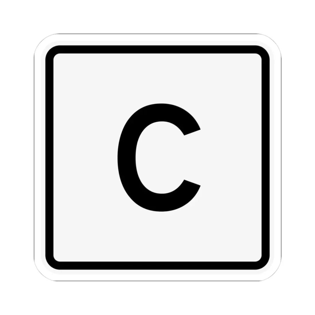 CR C jct OH (Ohio) (Road Sign) STICKER Vinyl Kiss-Cut Decal 3 Inch White - The Sticker Space