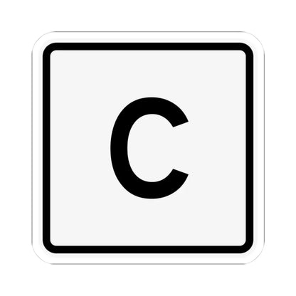 CR C jct OH (Ohio) (Road Sign) STICKER Vinyl Kiss-Cut Decal 3 Inch White - The Sticker Space