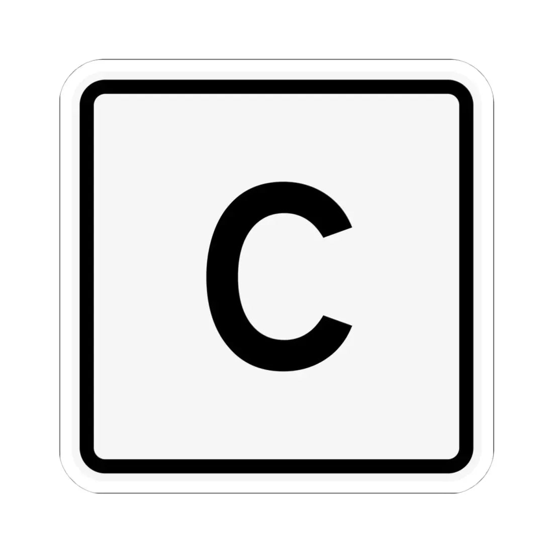 CR C jct OH (Ohio) (Road Sign) STICKER Vinyl Kiss-Cut Decal 4 Inch White - The Sticker Space