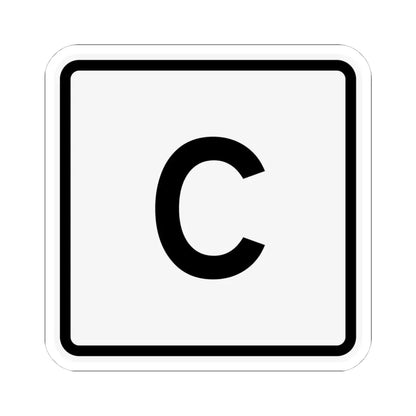 CR C jct OH (Ohio) (Road Sign) STICKER Vinyl Kiss-Cut Decal 4 Inch White - The Sticker Space