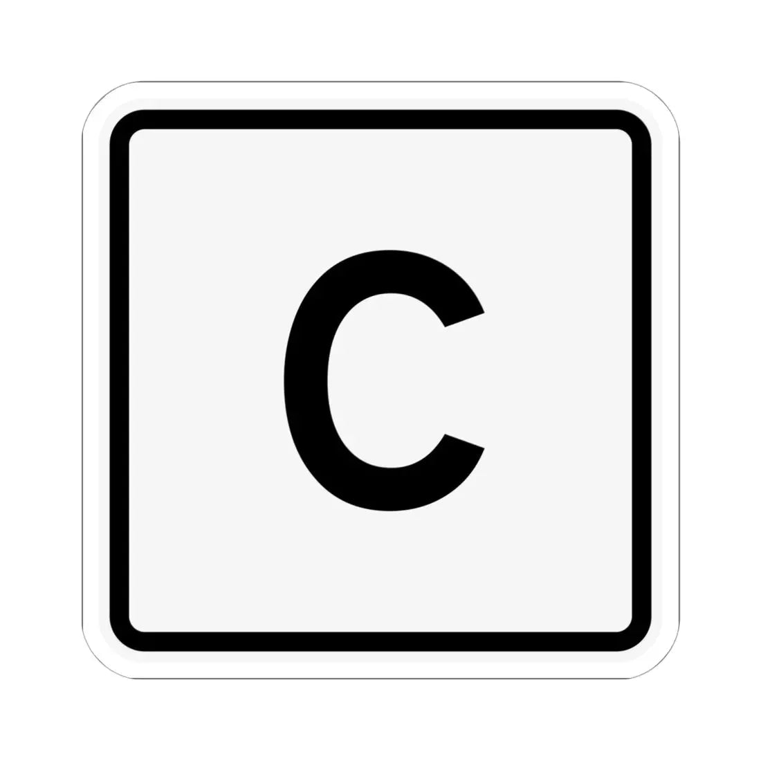 CR C jct OH (Ohio) (Road Sign) STICKER Vinyl Kiss-Cut Decal 6 Inch White - The Sticker Space