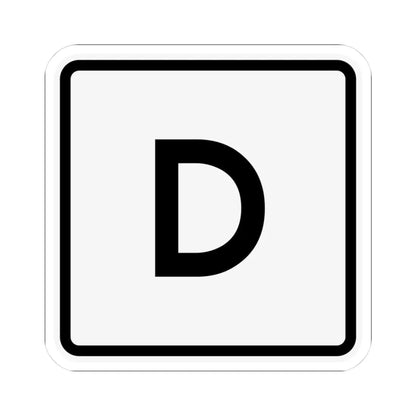 CR D jct OH (Ohio) (Road Sign) STICKER Vinyl Kiss-Cut Decal 3 Inch White - The Sticker Space