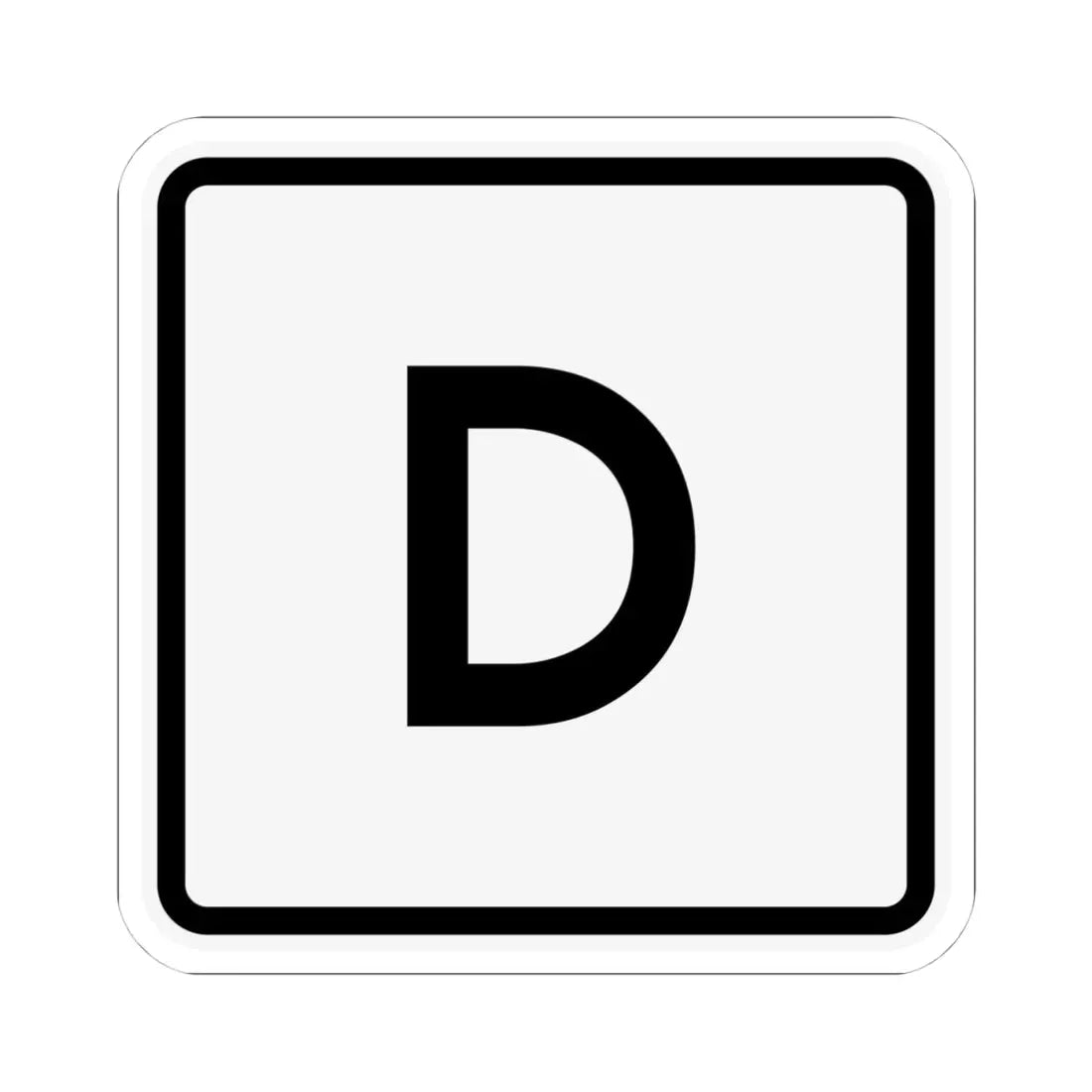 CR D jct OH (Ohio) (Road Sign) STICKER Vinyl Kiss-Cut Decal 4 Inch White - The Sticker Space