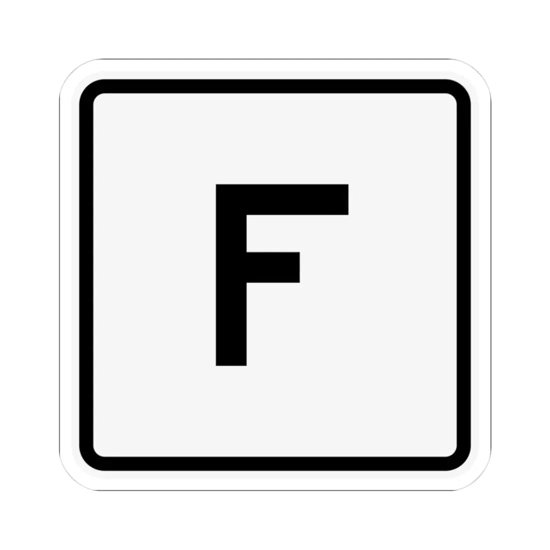 CR F jct OH (Ohio) (Road Sign) STICKER Vinyl Kiss-Cut Decal 3 Inch White - The Sticker Space