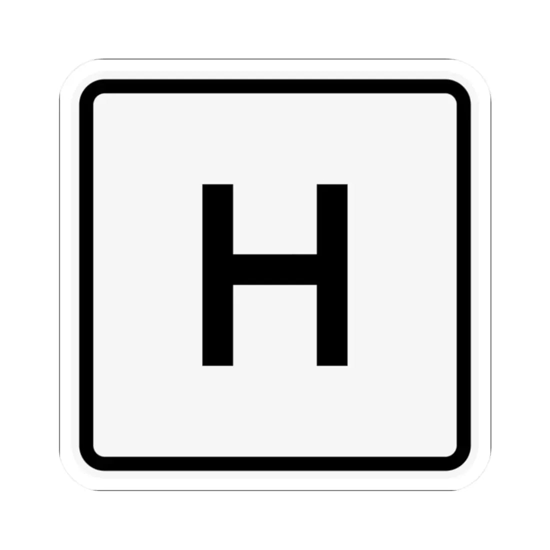 CR H jct OH (Ohio) (Road Sign) STICKER Vinyl Kiss-Cut Decal 2 Inch White - The Sticker Space