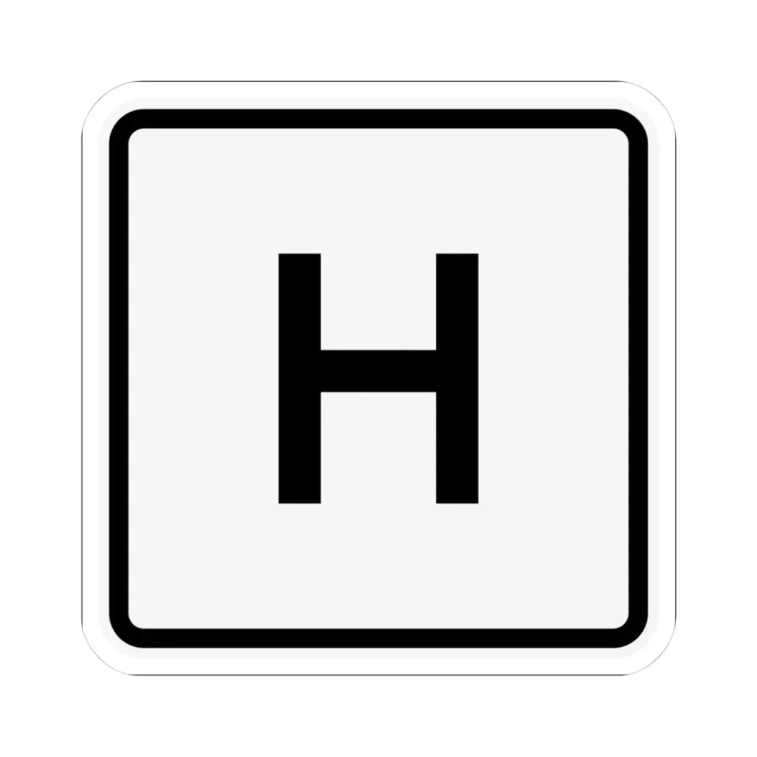CR H jct OH (Ohio) (Road Sign) STICKER Vinyl Kiss-Cut Decal 3 Inch White - The Sticker Space