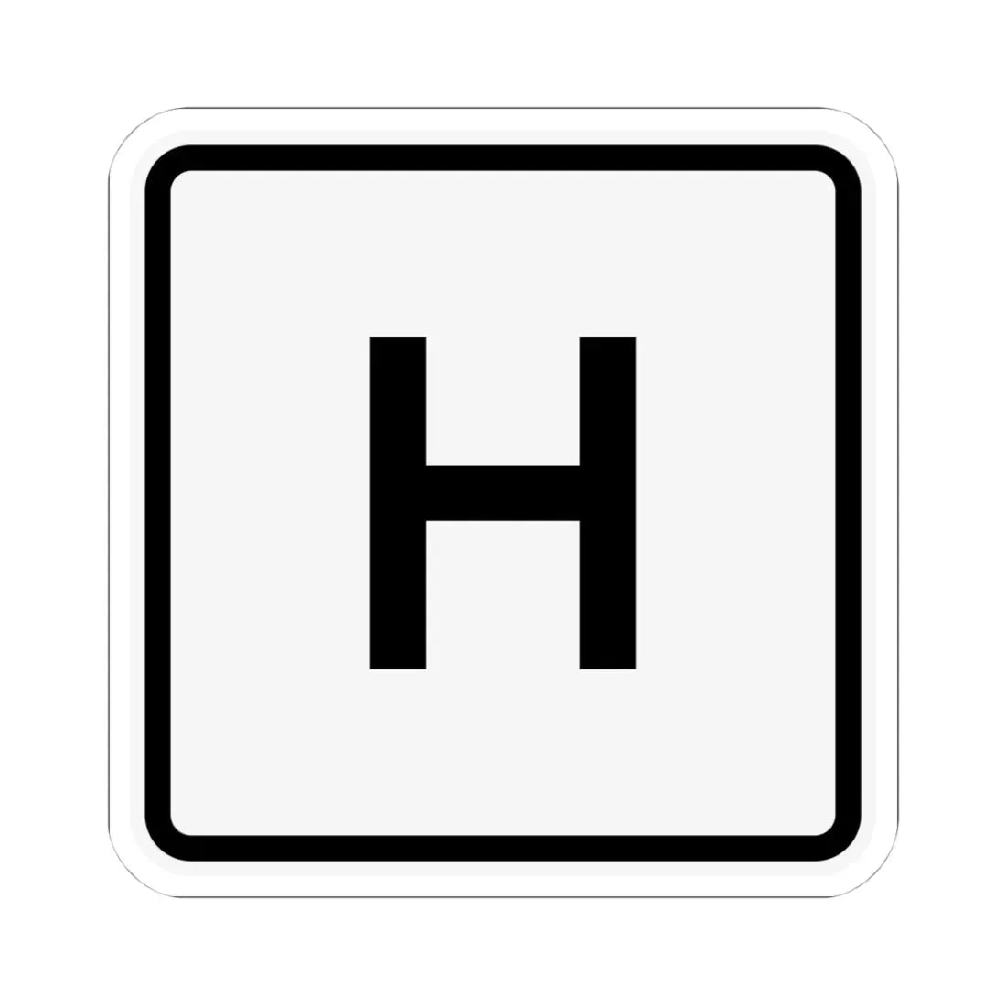 CR H jct OH (Ohio) (Road Sign) STICKER Vinyl Kiss-Cut Decal 4 Inch White - The Sticker Space