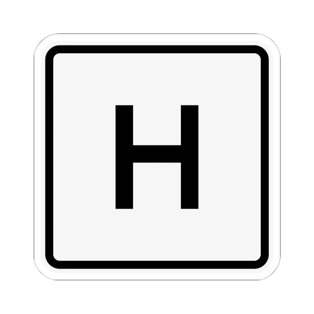 CR H jct OH (Ohio) (Road Sign) STICKER Vinyl Kiss-Cut Decal 6 Inch White - The Sticker Space
