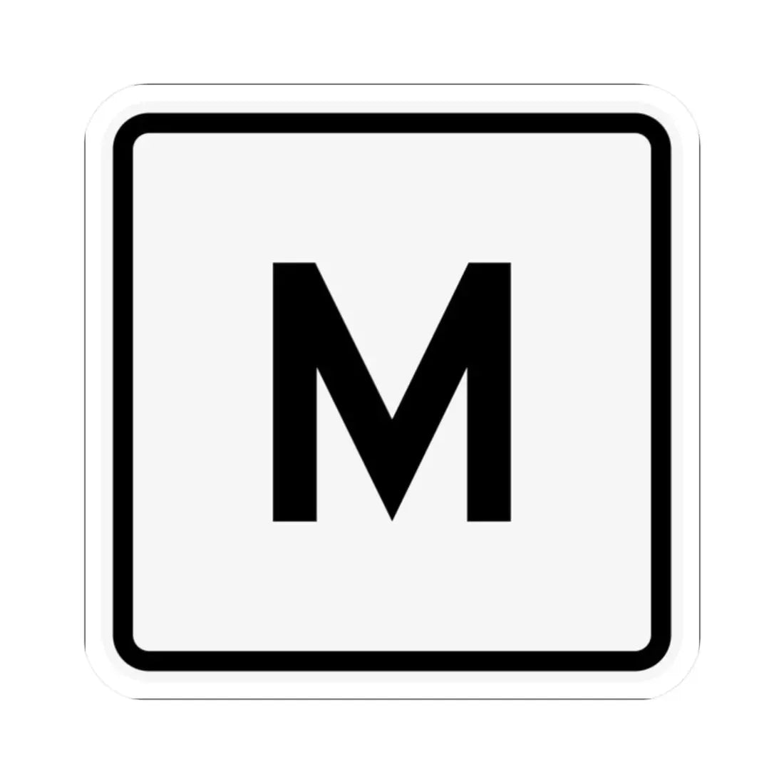 CR M jct OH (Ohio) (Road Sign) STICKER Vinyl Kiss-Cut Decal 2 Inch White - The Sticker Space