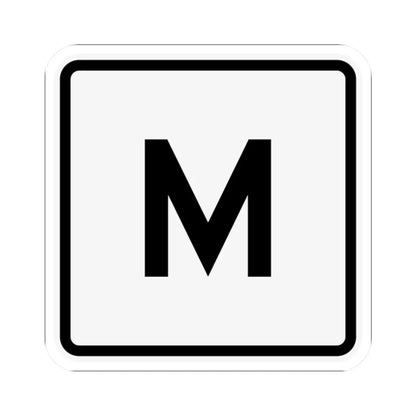 CR M jct OH (Ohio) (Road Sign) STICKER Vinyl Kiss-Cut Decal 2 Inch White - The Sticker Space