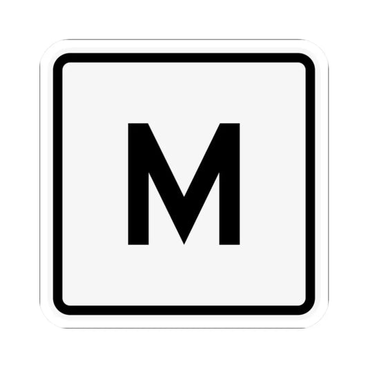 CR M jct OH (Ohio) (Road Sign) STICKER Vinyl Kiss-Cut Decal 2 Inch White - The Sticker Space