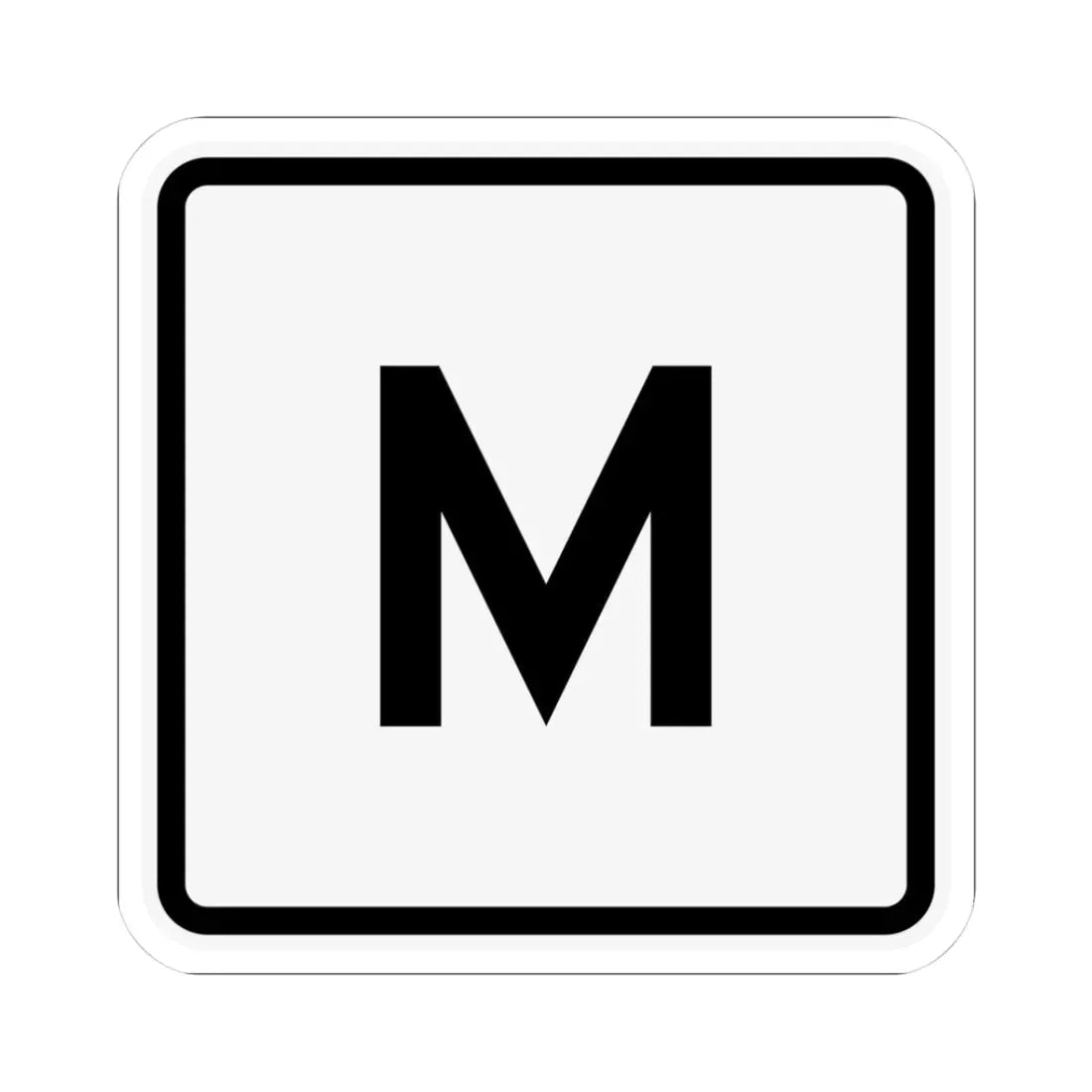 CR M jct OH (Ohio) (Road Sign) STICKER Vinyl Kiss-Cut Decal 3 Inch White - The Sticker Space