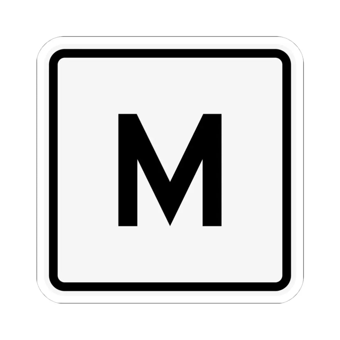 CR M jct OH (Ohio) (Road Sign) STICKER Vinyl Kiss-Cut Decal 4 Inch White - The Sticker Space