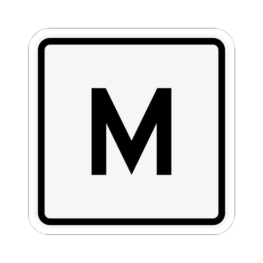 CR M jct OH (Ohio) (Road Sign) STICKER Vinyl Kiss-Cut Decal 6 Inch White - The Sticker Space