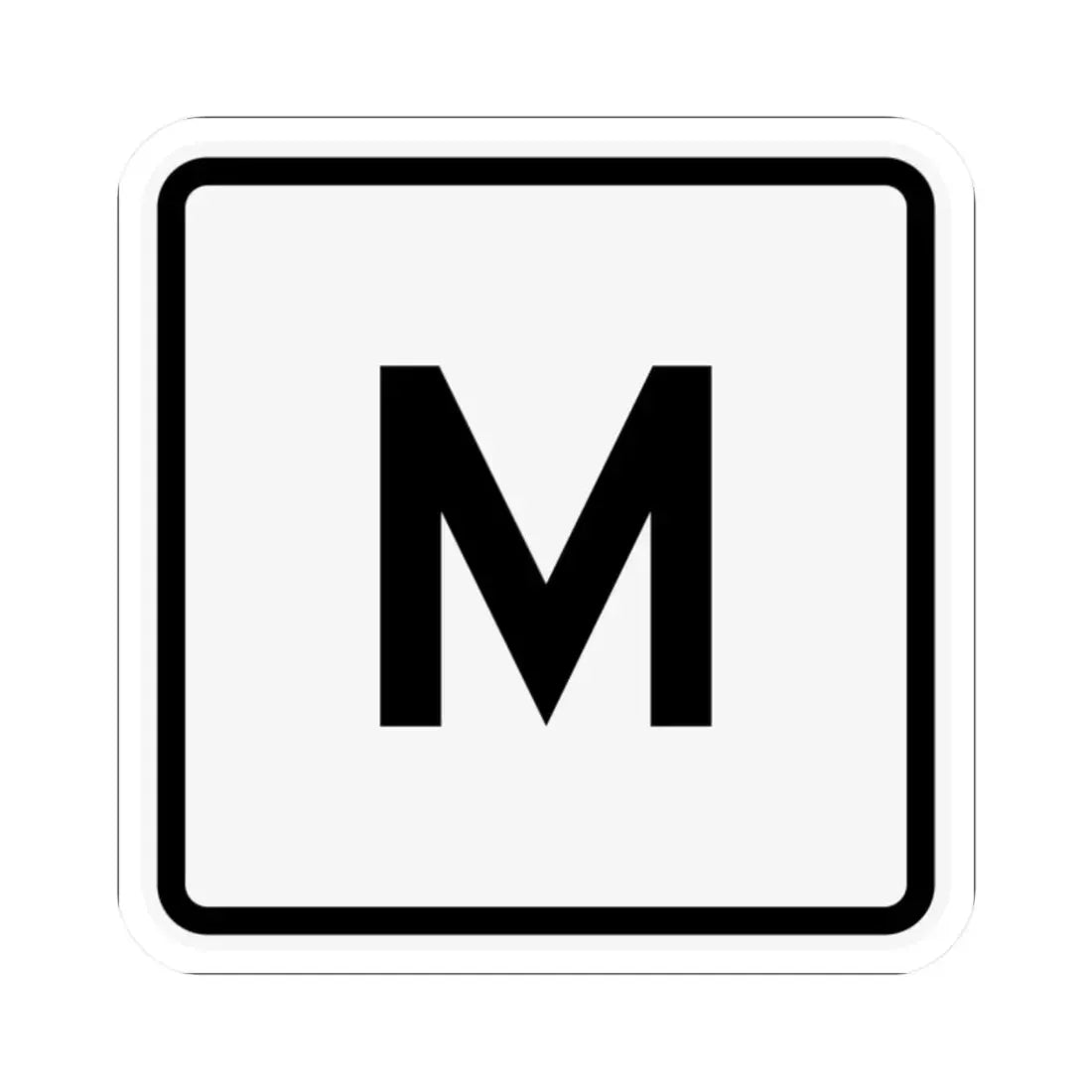 CR M jct OH (Ohio) (Road Sign) STICKER Vinyl Kiss-Cut Decal - The Sticker Space